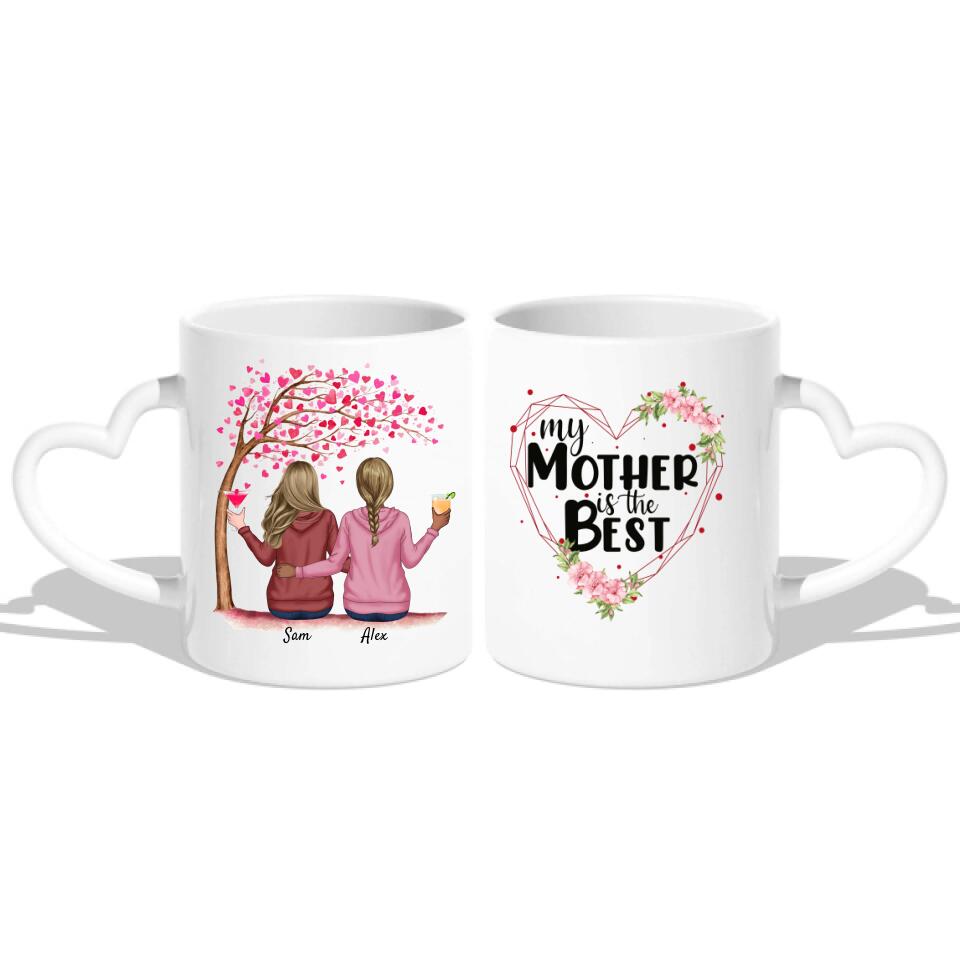 Mutter und Tochter (bis zu 4 Töchter) - Personalisierte Tasse