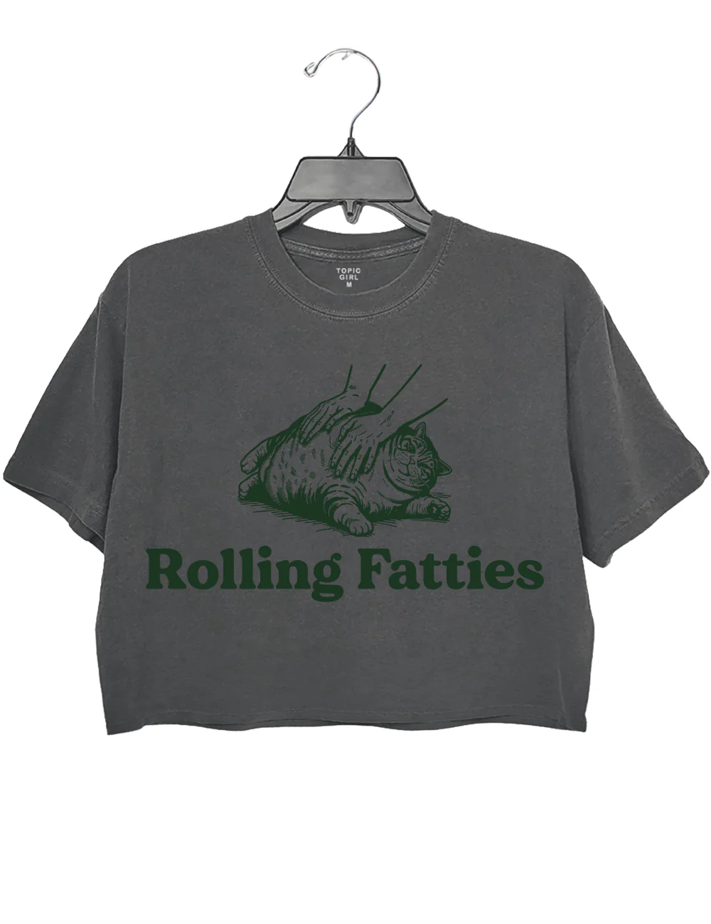 Cat Rolling Fatties Crop Top