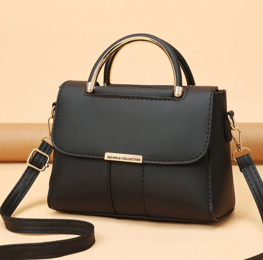 Sophisticated Vegan Leather Flap Bag