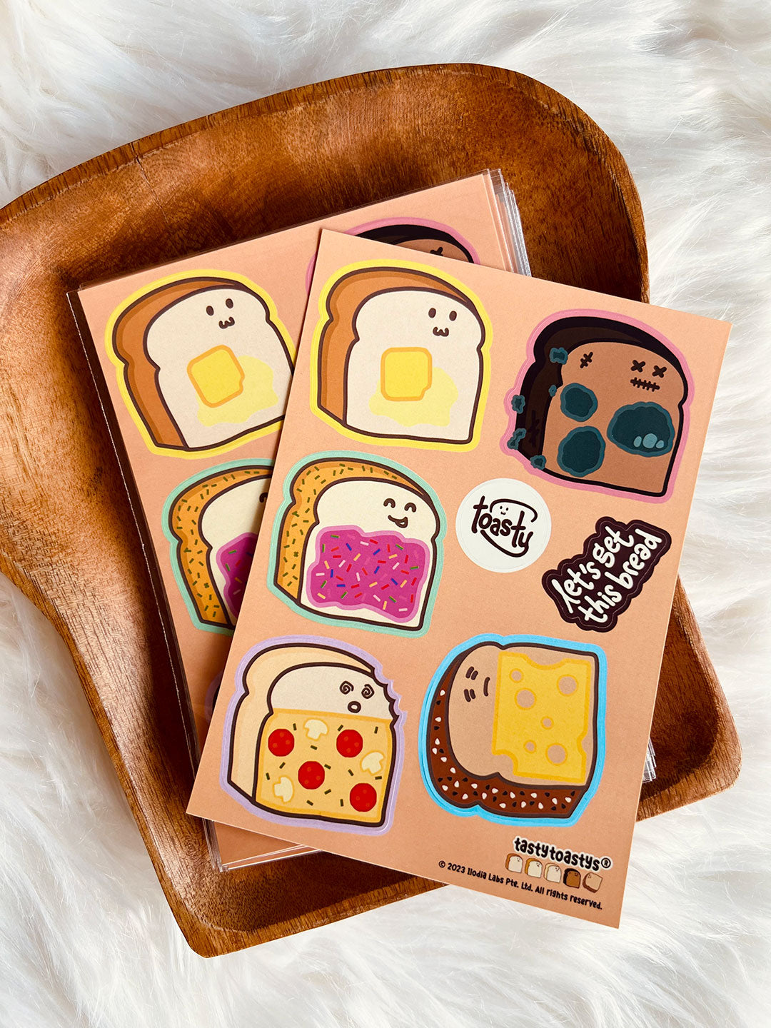 Tasty Toastys Vinyl Sticker Sheet (A6)