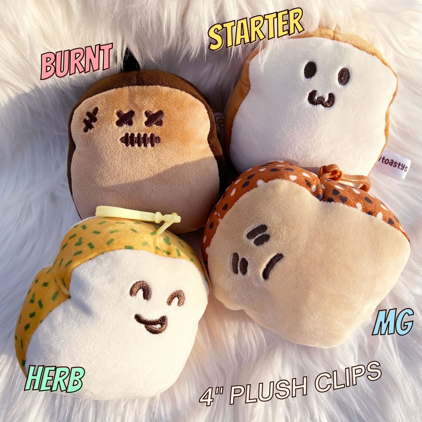 OG Toastys 4" Clip-on Plushes [Collector Checkout]