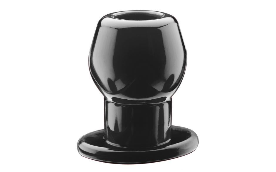 Perfect Fit Tunnel Butt Plug Large Black/Clear