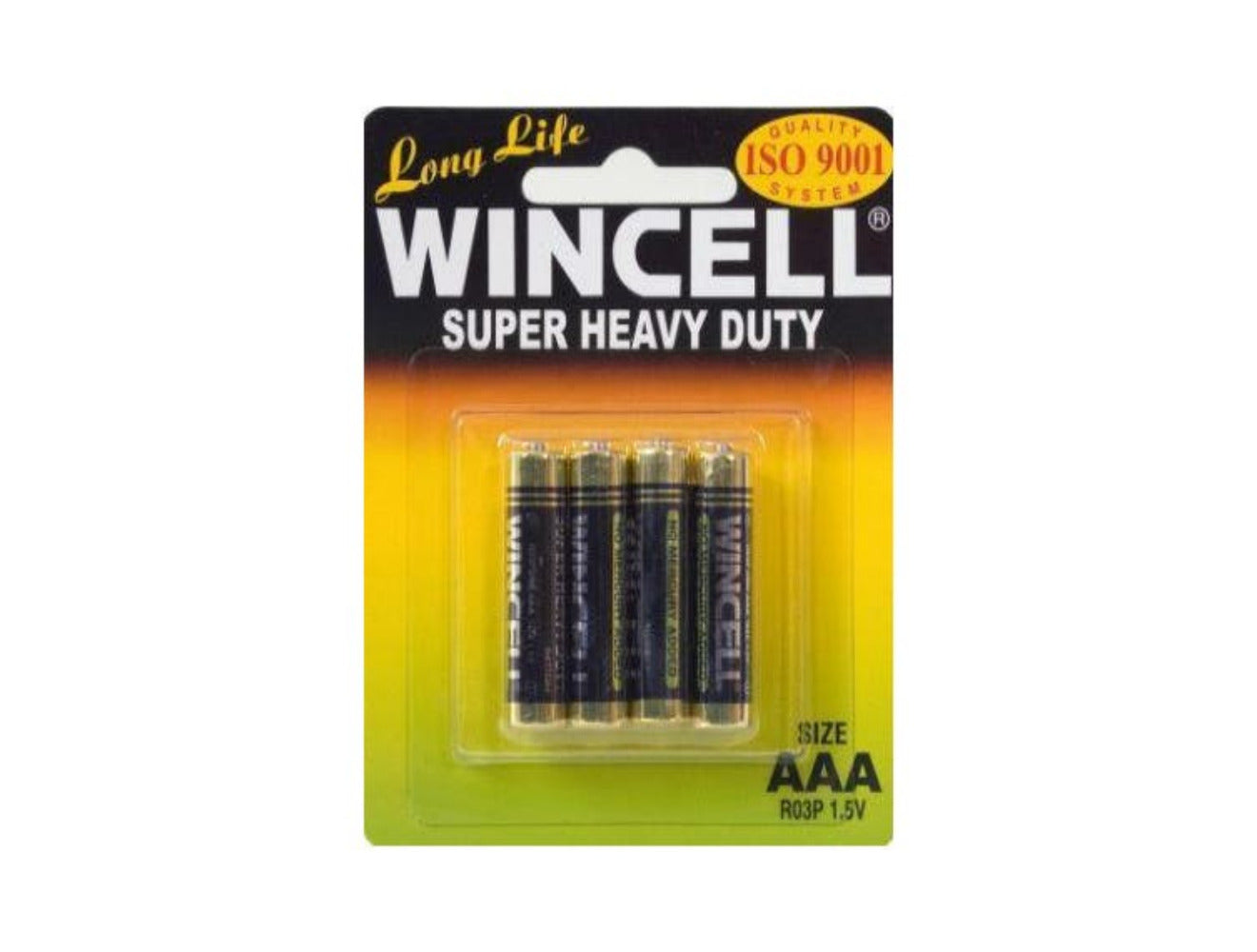 Wincell Super Heavy Duty AAA Carded 4Pk Battery