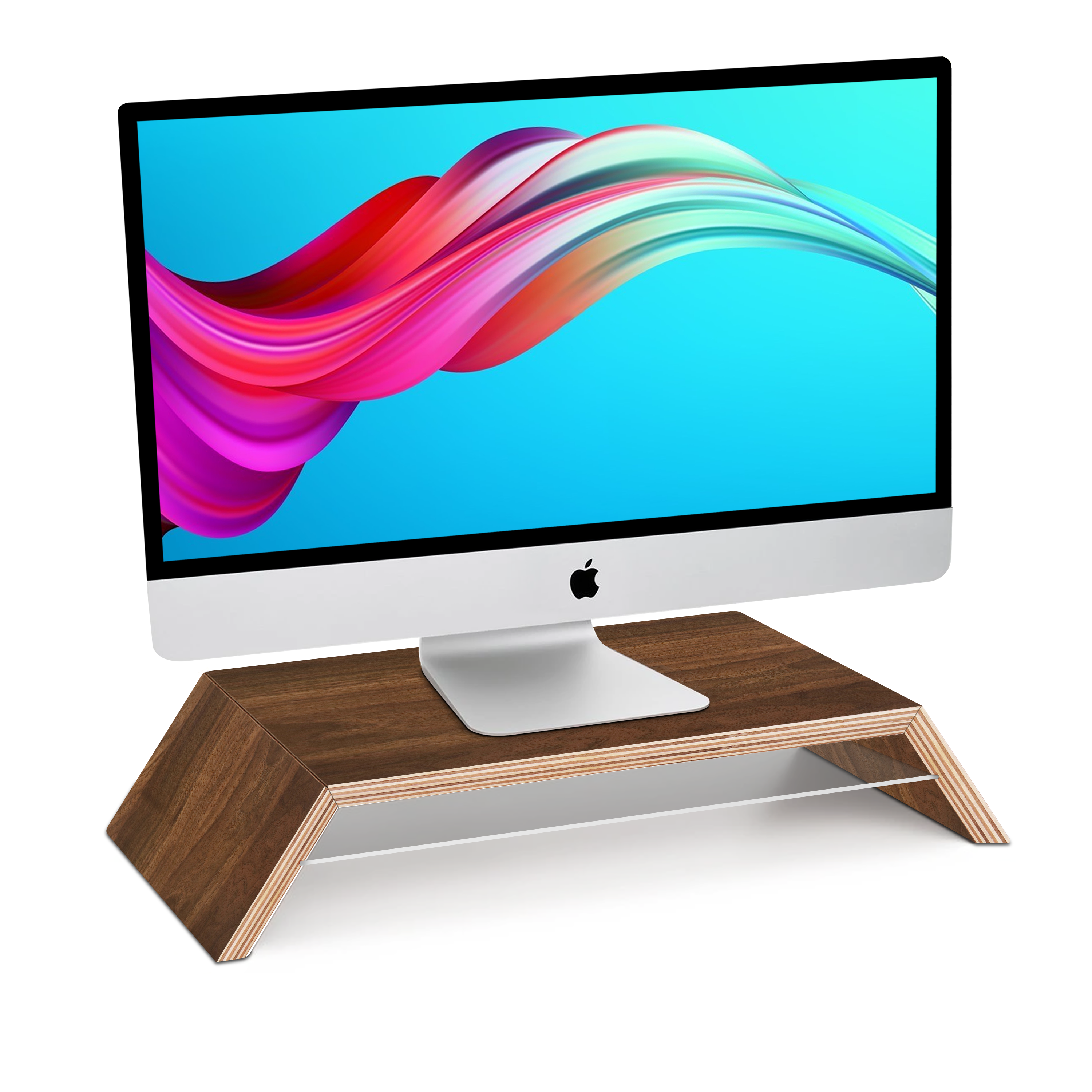 Monitor Stand Solid Wood Desktop Stands for Laptop (Two Color)