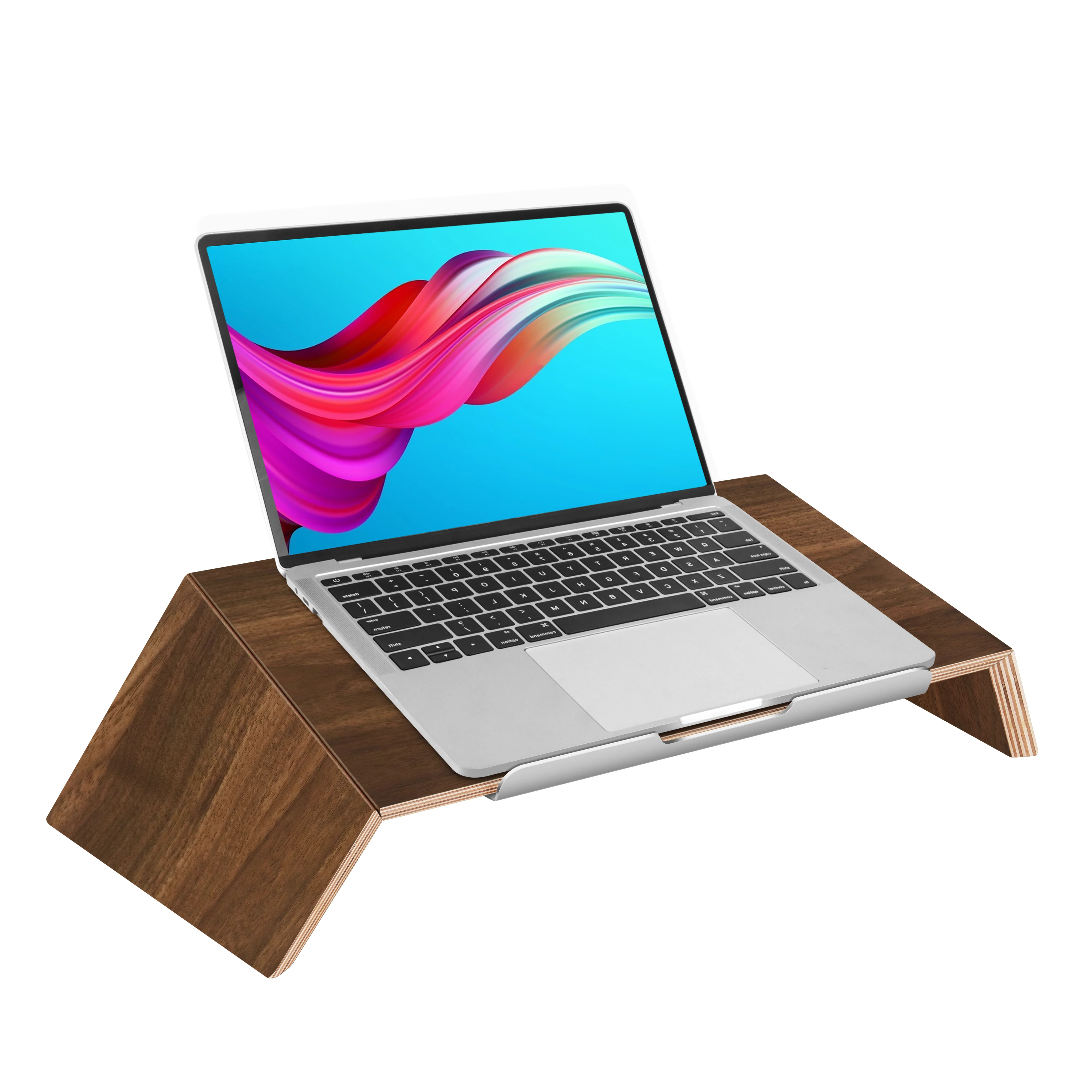 Monitor Stand Solid Wood Desktop Stands for Laptop (Two Sizes / Two Color)