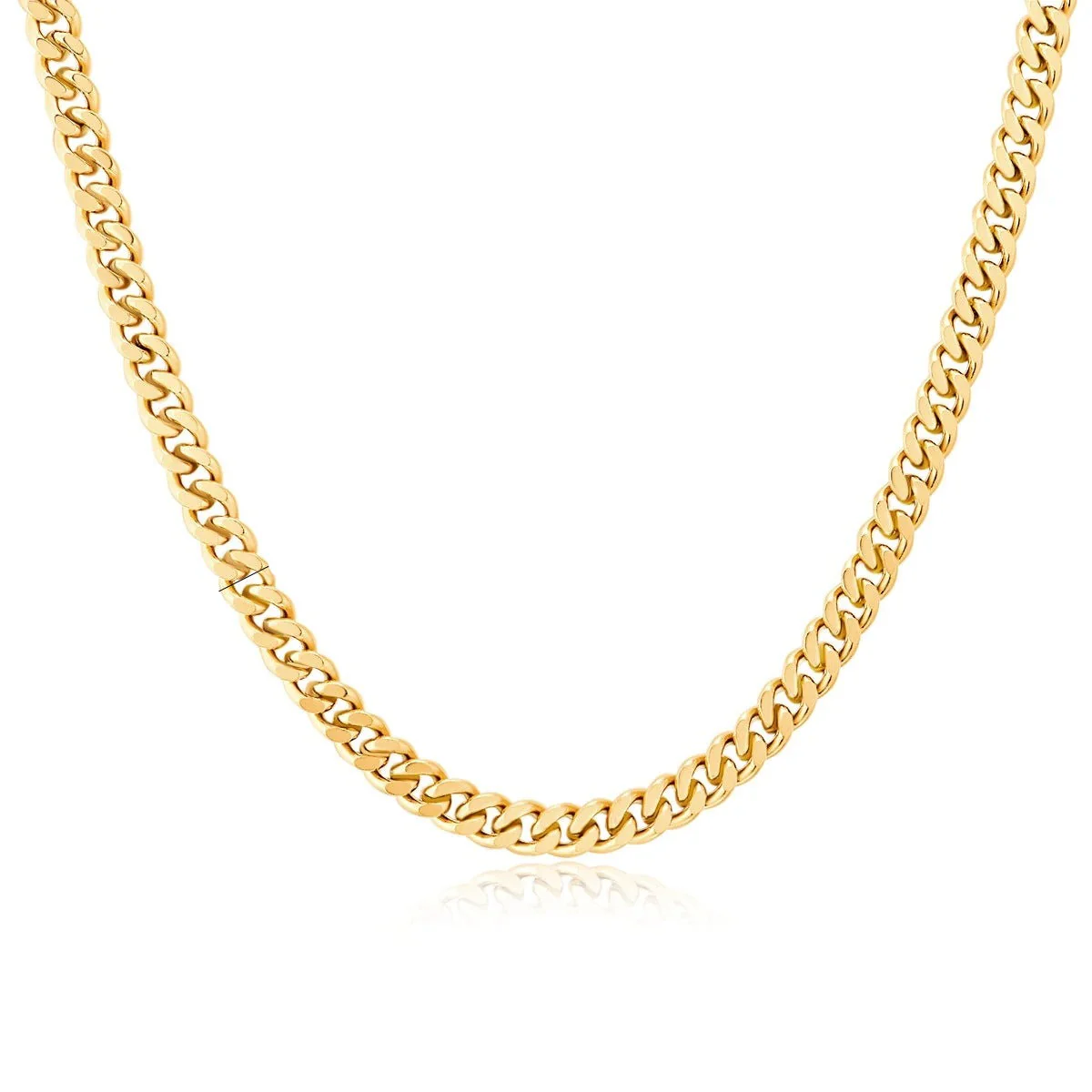 Unisex Cuban Chain Necklace: Hip-hop Style with 18K Gold Plating