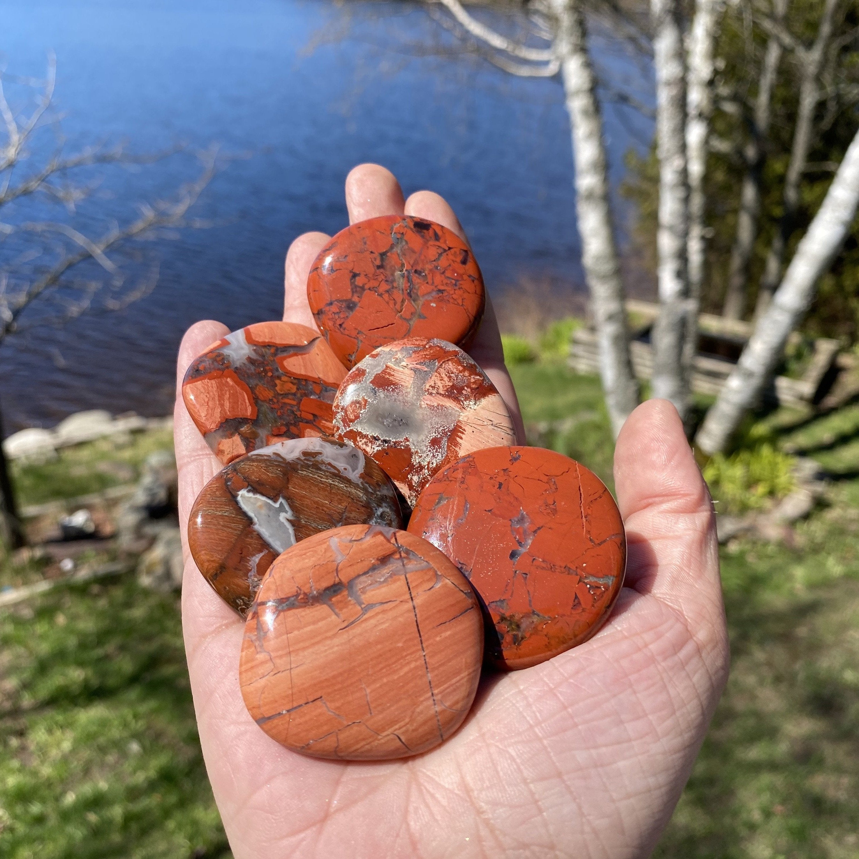 Brecciated Jasper Polished Palm Stones