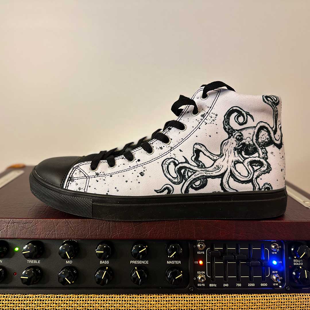 "The Octopus" Men's Mismatched High top Canvas Sneakers