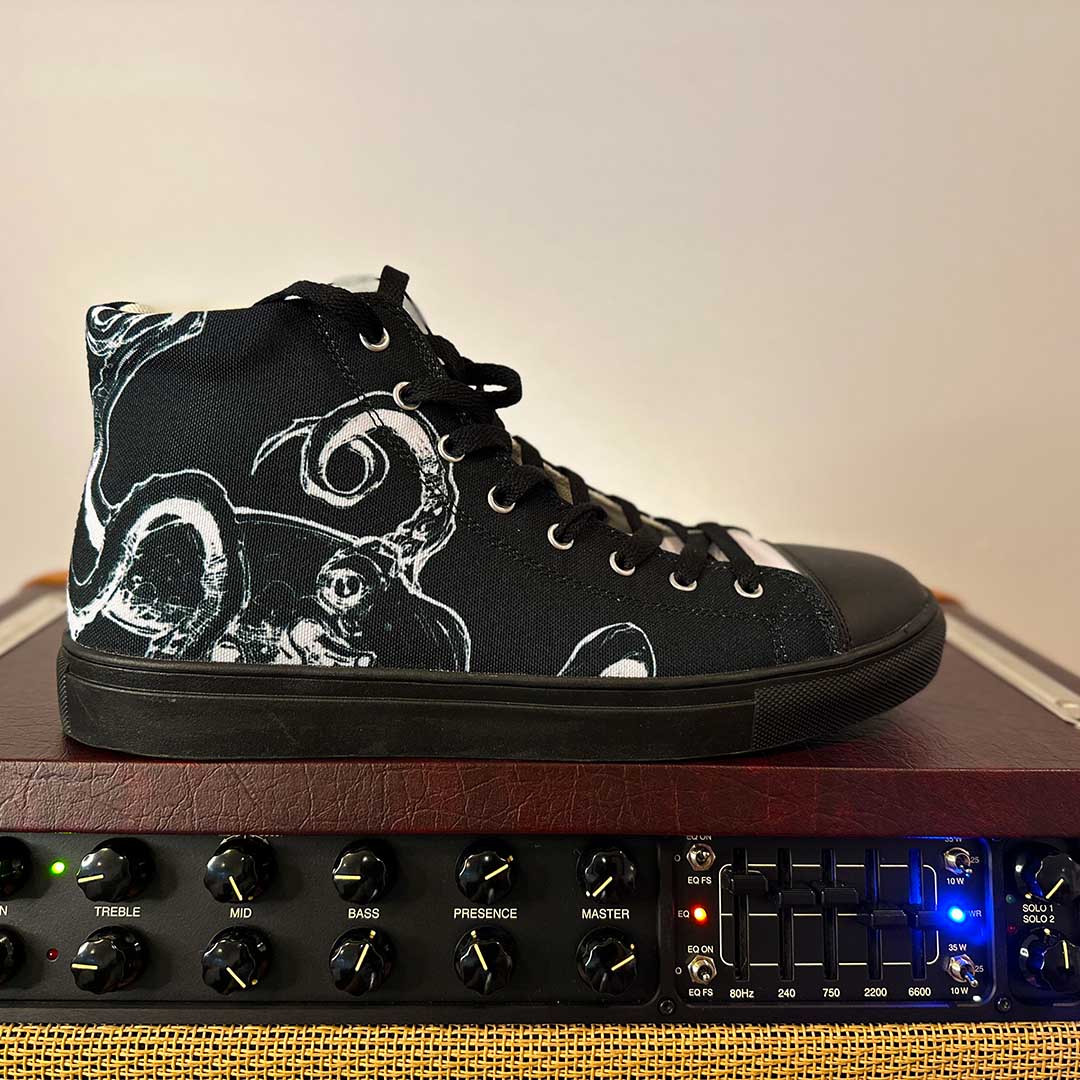 "The Octopus" Women's High top Canvas Sneakers