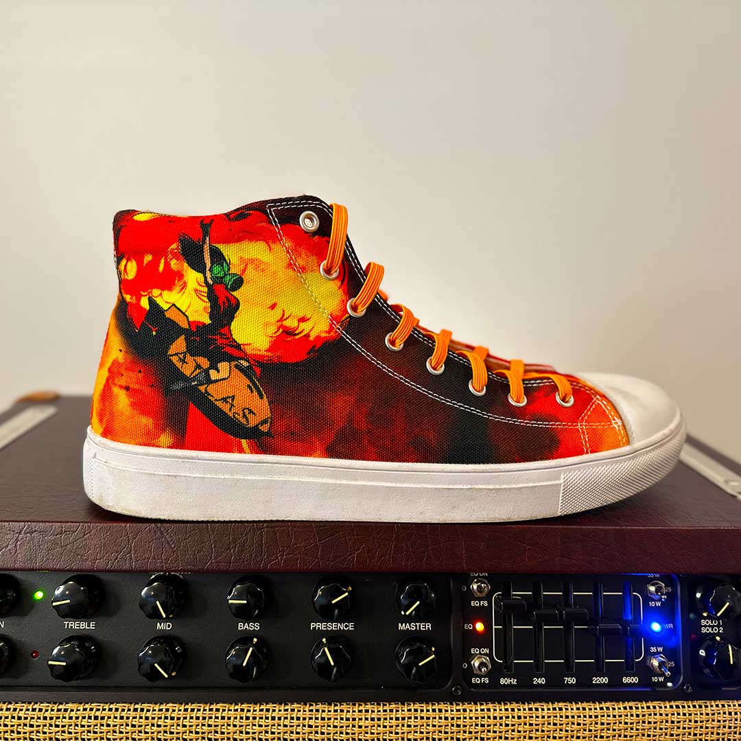 "Bomber Girl" Men's High Top Canvas Sneakers