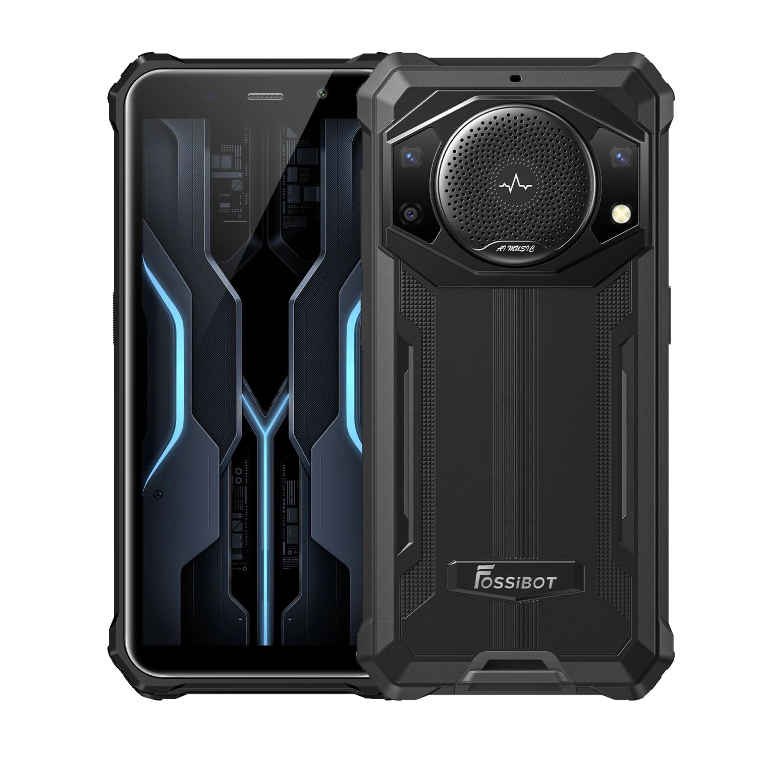 FOSSiBOT F101P 123dB Speaker 10600mAh Large battery 7GB+64GB Android 13 Rugged Phone