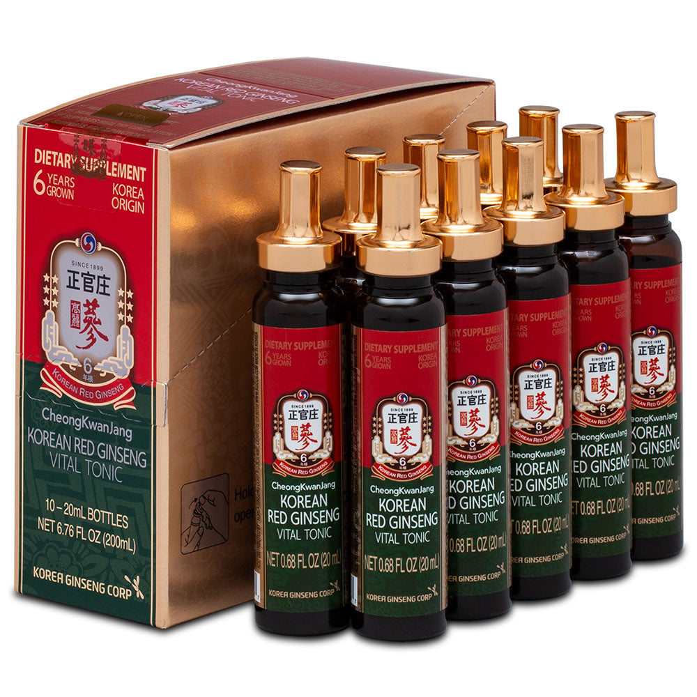 Vital Tonic Display Box 10-Bottles Korean Red Ginseng - CheongKwanJang