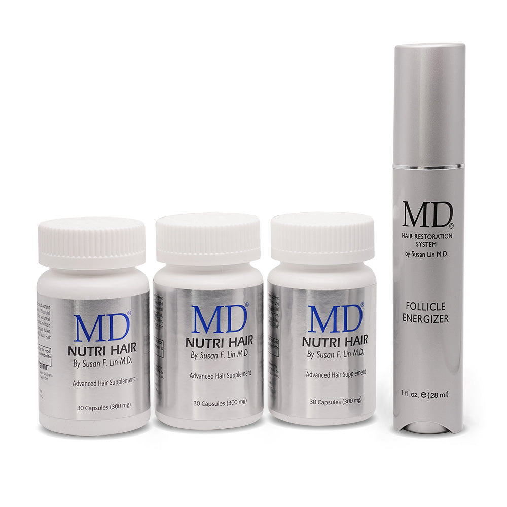 MD® Nutri Hair Ultimate Auto Shop Program- 3 Month Nutri Hair Supply - Follicle Energizer 14ml