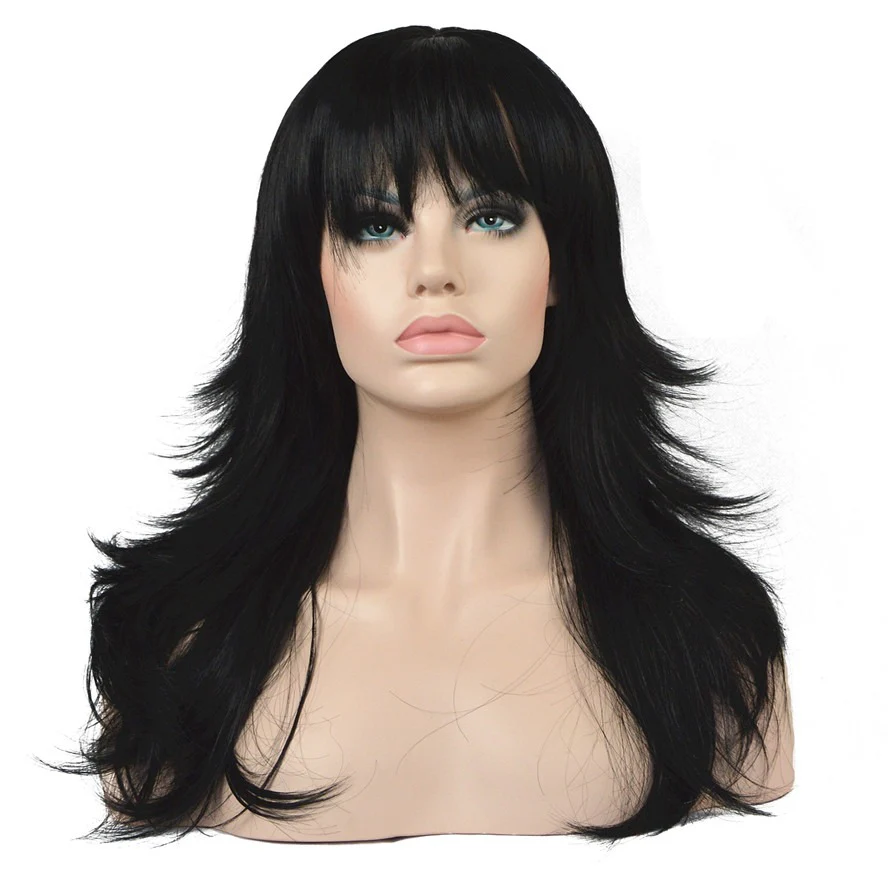 Queen America Black Layered Wig