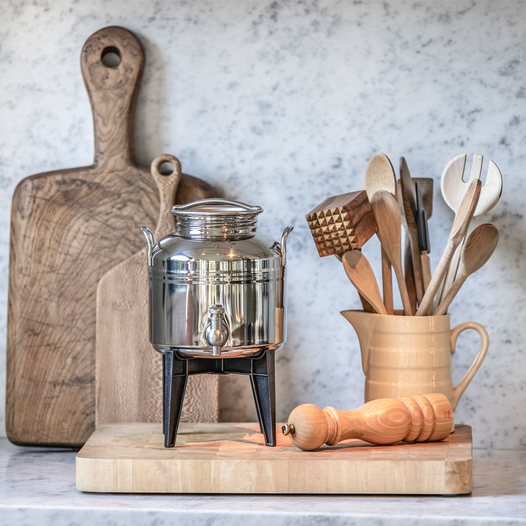 Kitchen welded drums -3L (olive oil included)
