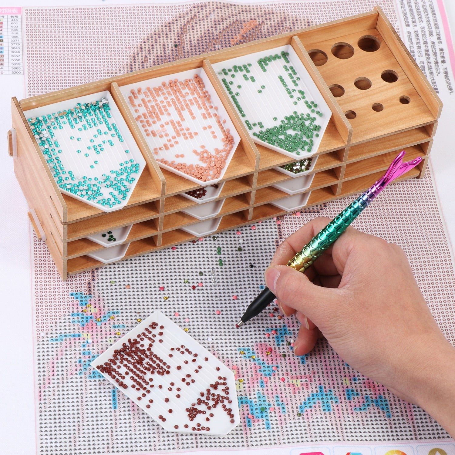 Kit de rangement diamond painting et Stylo Chrome