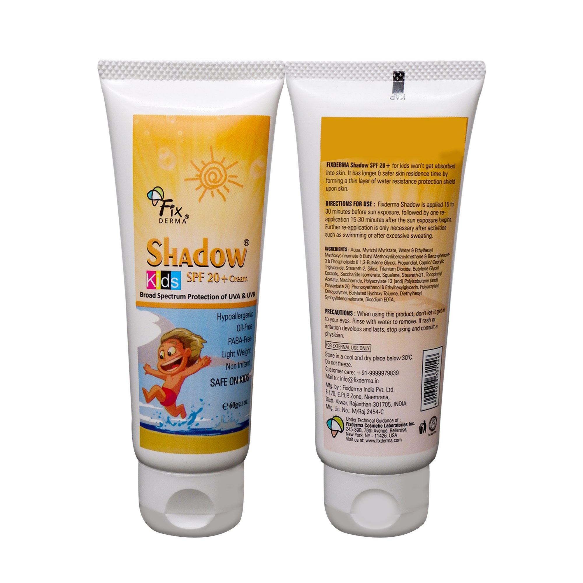 shadow sunscreen kids SPF 20 cream - sunblock