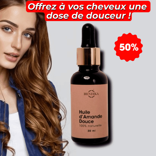 Huile d'Amande douce Pure pour les Cheveux