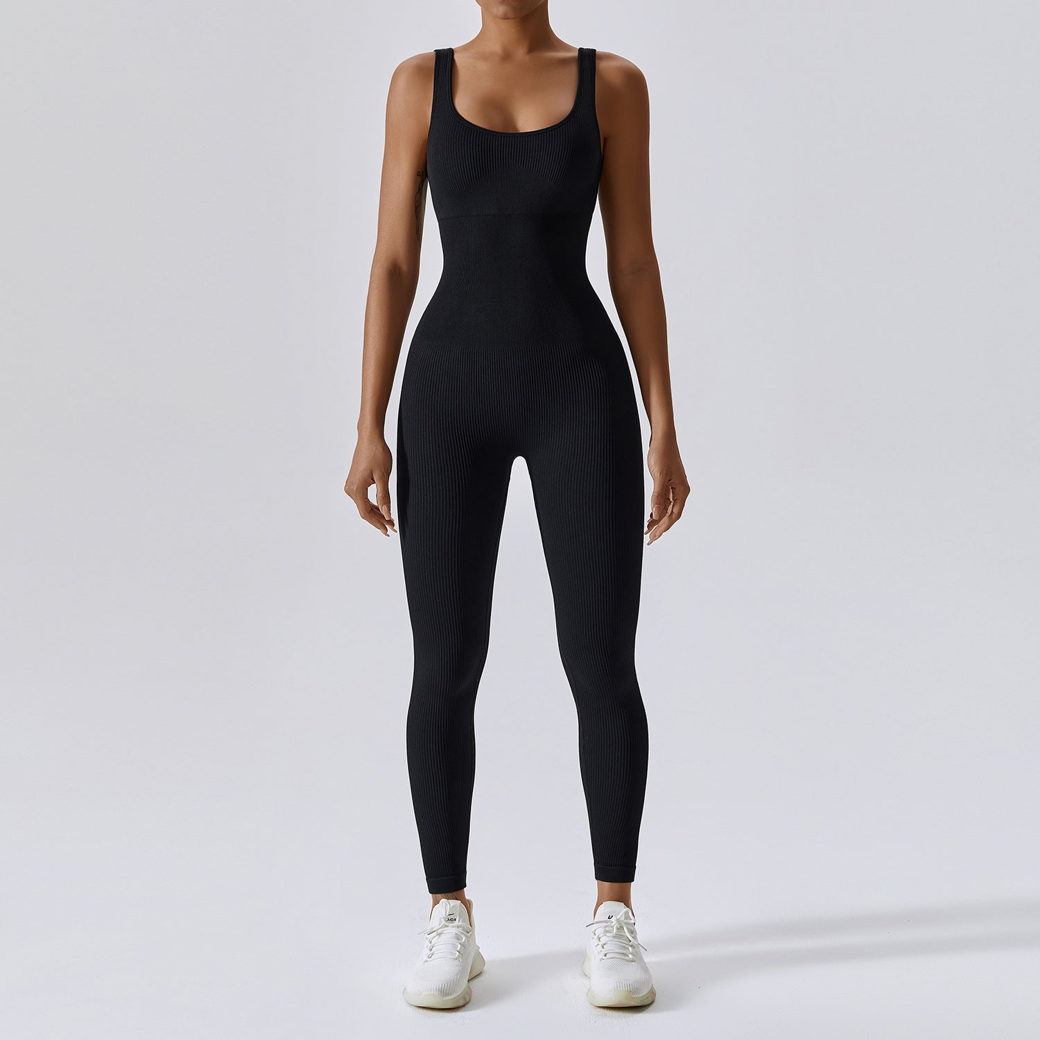 Seamless Women Ribbed Yoga Jumpsuit