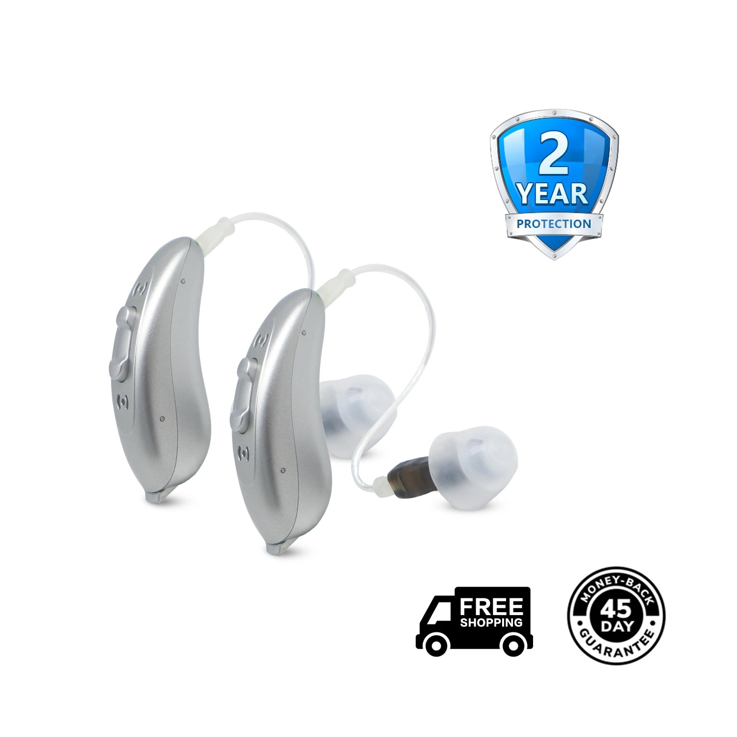 V03B Mobile APP Control Bluetooth Hearing Aids with 2-Year Protection Plan