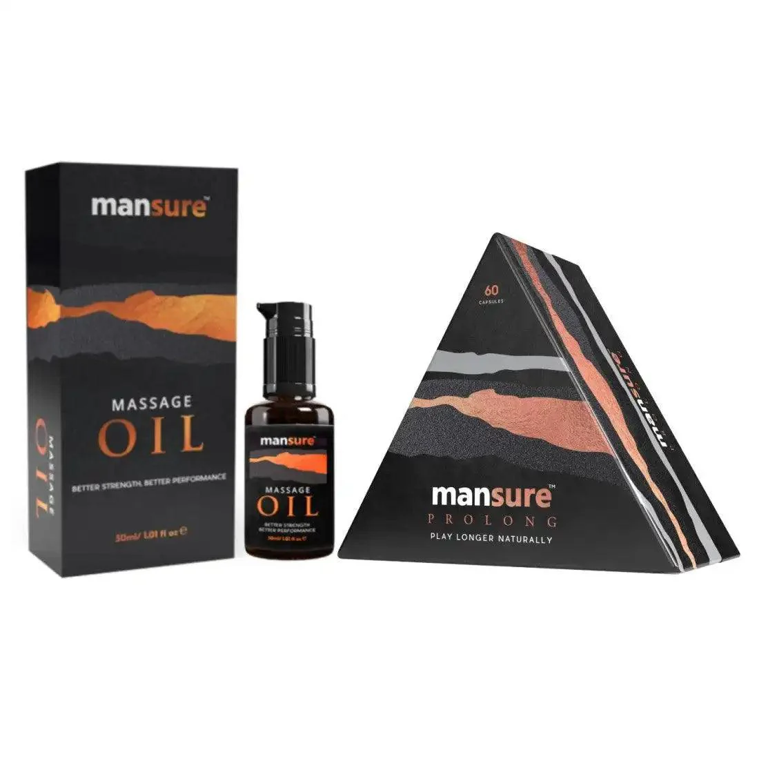 ManSure Combo - Massage Oil and PROLONG Capsules For Men
