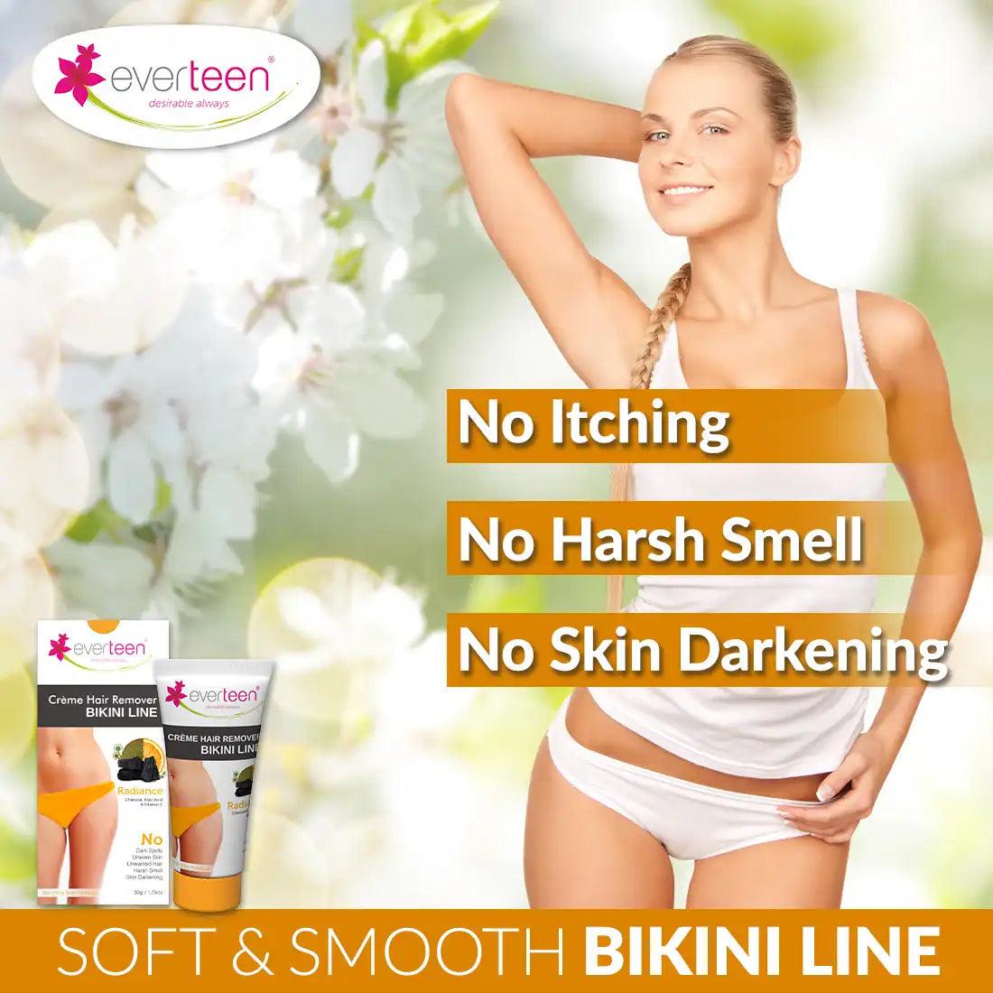 everteen Hair Remover Creme for Bikini Line and Underarms - Radiance (50 g)