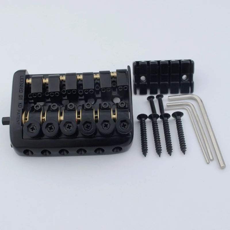 W2004 6-String Saddle Headless Guitar Bridge Tailpiece with Worm Involved String Device