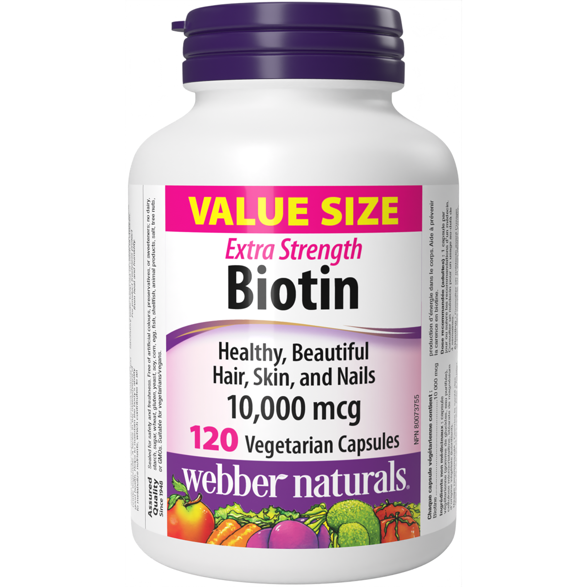 Biotin 10,000 mcg Vegetarian Capsules