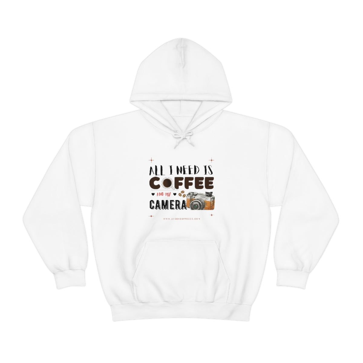 Unisex Heavy Blend™ Camera and Coffee Hooded Sweatshirt