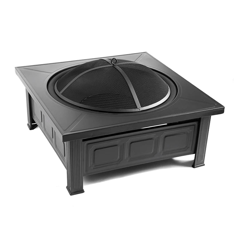 Hot Selling Customized Square Outdoor Backyard Patio Garden Metal Table Bbq Wood Fired High Temperature Fire Pits