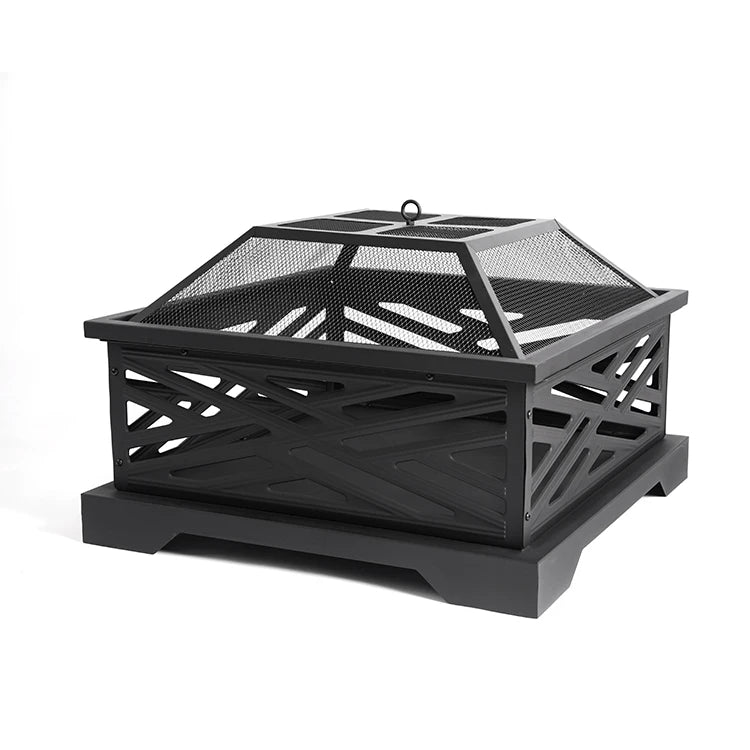 Factory Customized 3 in 1 Steel Backyard Patio Garden Wood Charcoal Burning Fire Pit Table Outdoor Bbq Grill