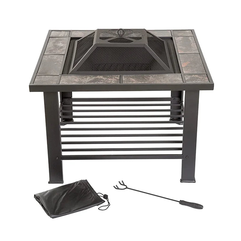 Winter Outdoor Garden Heater Wood Burning Firepits Modern High Temperature Square Fire Pit