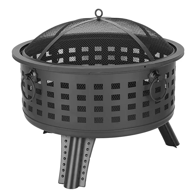 Factory Outdoor Bonfire Circular Steel Camping Fire Pit Backyard Patio Garden Stove Wood Burning Fire Pit