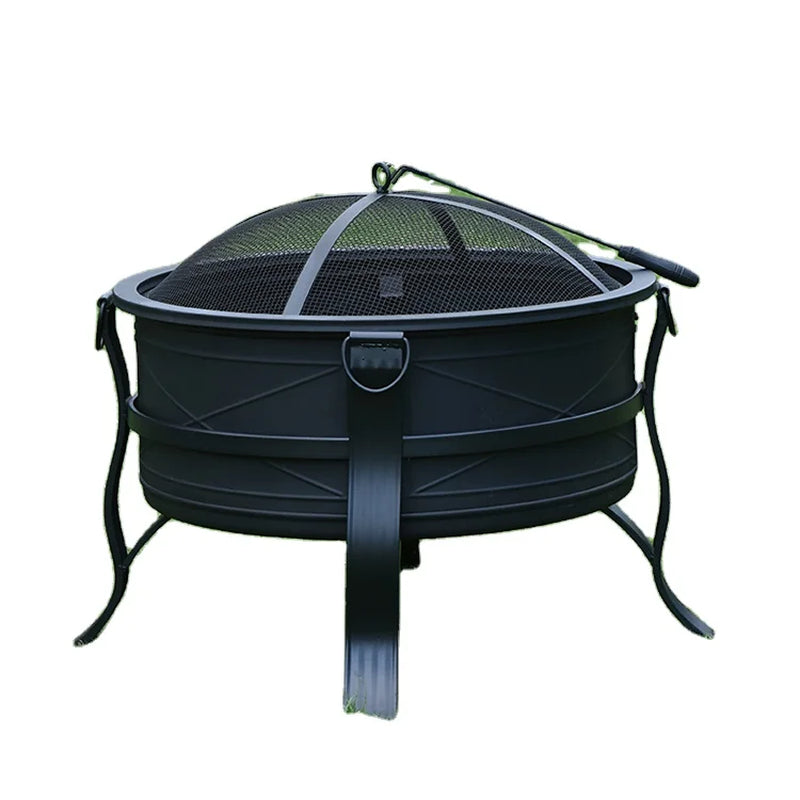 Factory 3 in 1 Outdoor Bonfire Circular Kd Steel Camping Fire Pit Backyard Patio Garden Stove Wood Burning Fire Pit