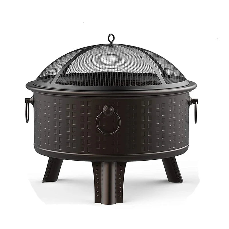 Factory 3 in 1 Outdoor Bonfire Circular Metal Bbq Fire Pit Backyard Patio Garden Stove Wood Burning Fire Pit