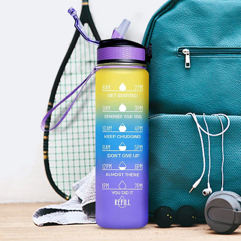 Mug de sport à paille portable et grande capacité à la mode