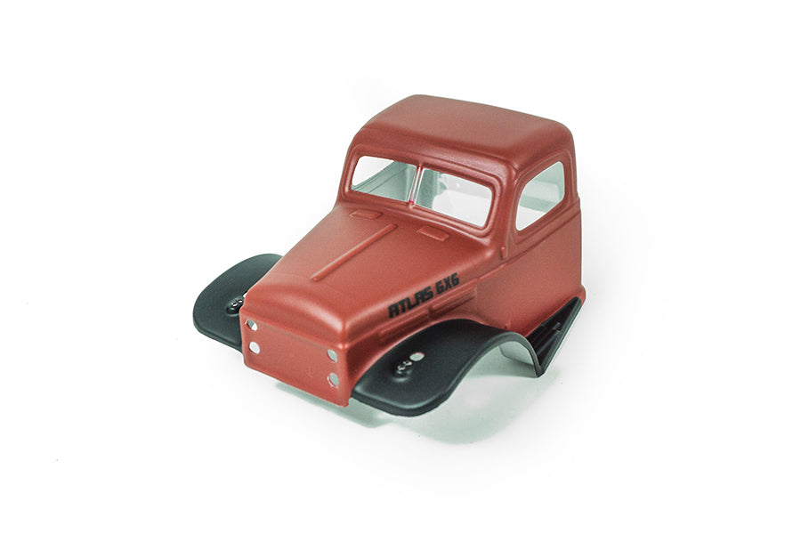 1:18 Atlas 6X6 Crawlers Finished ATLAS LEXAN Body (Matte Maroon)