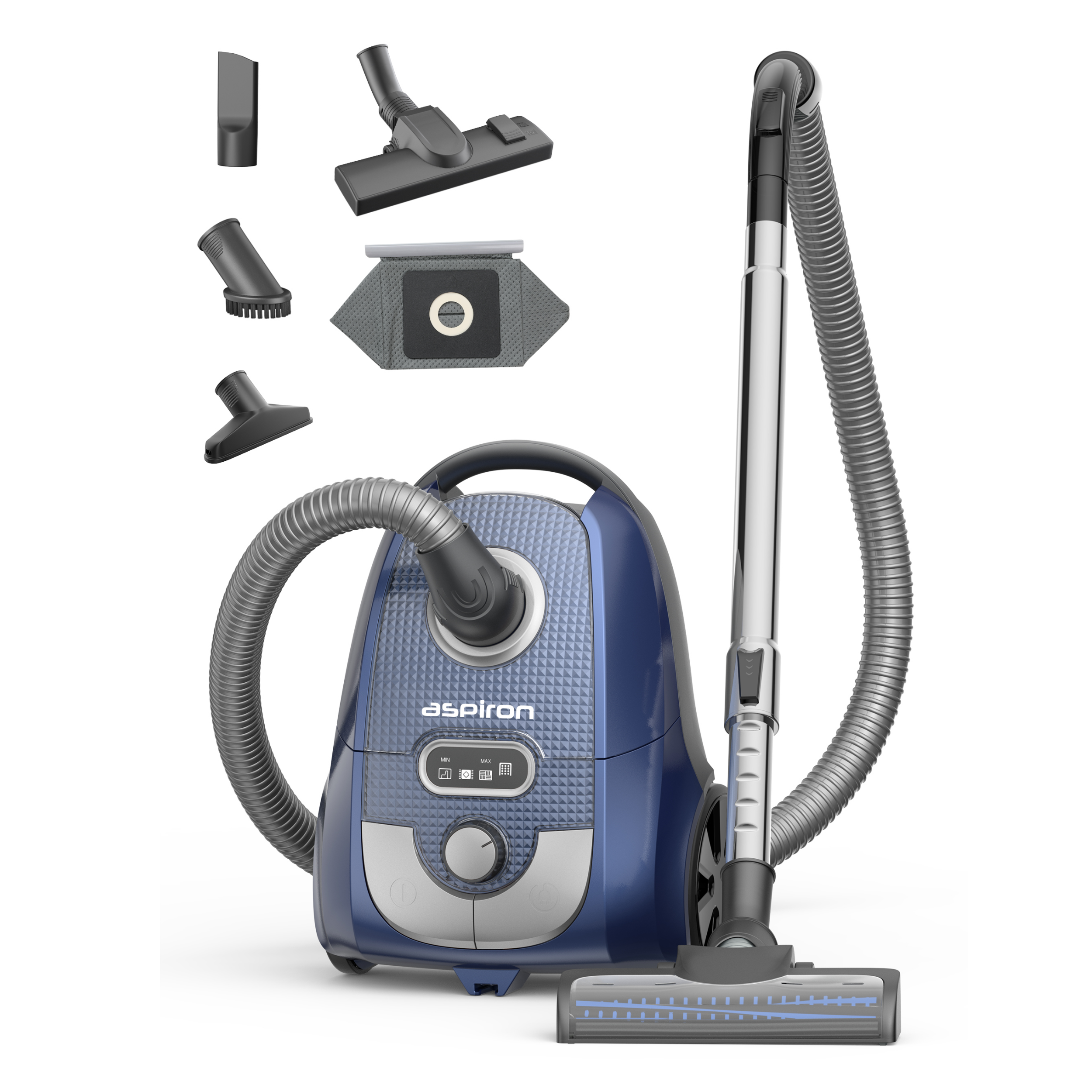 ASPIRON®   Canister Vacuum Cleaner CA029, 1300W Bagged Canister Vacuum