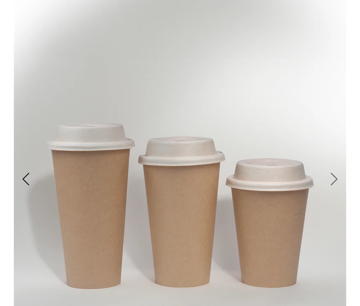 Eco Friendly Cup Lids - 12oz , 16oz , 20oz - Soil Compostable