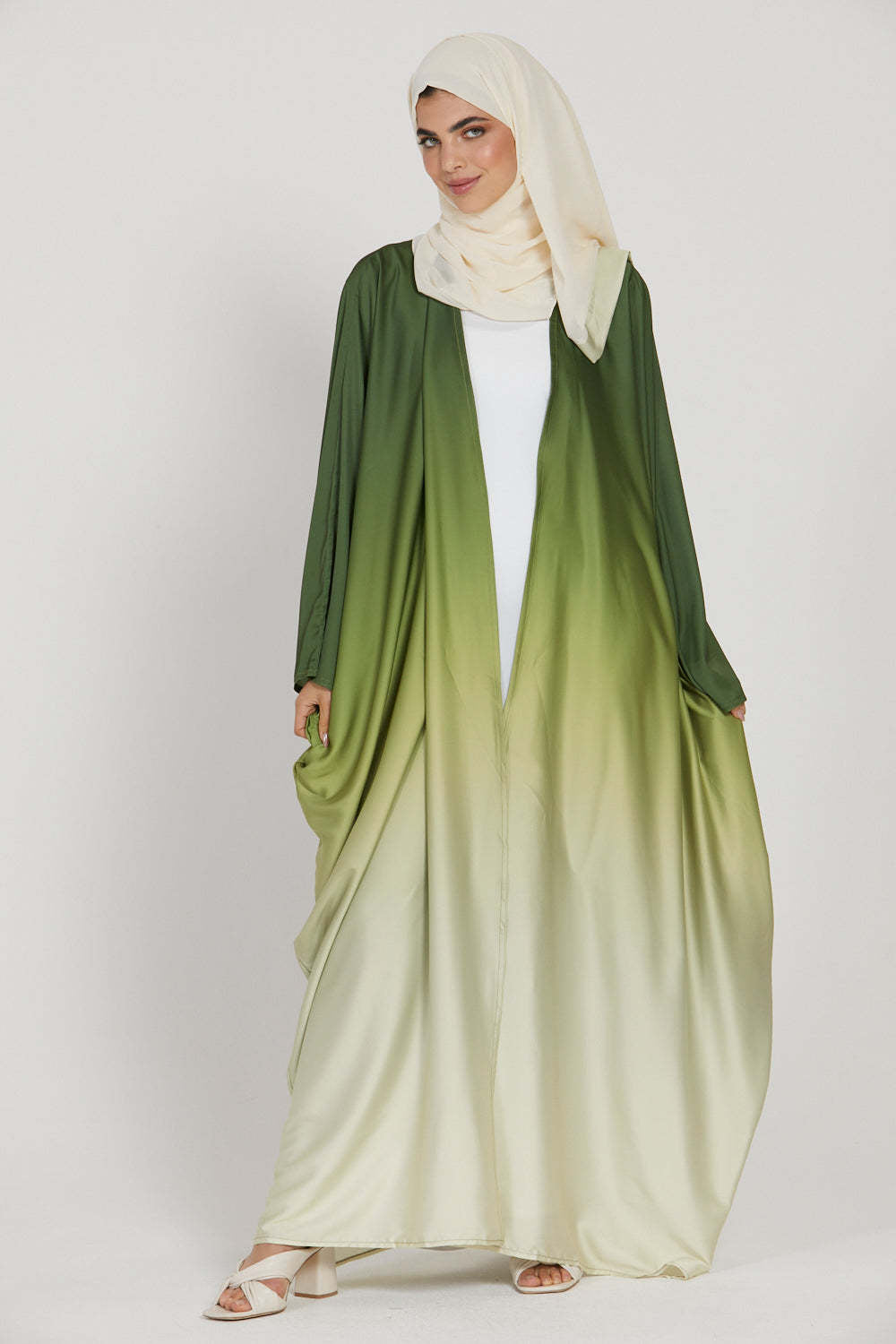 Gradient Batwing Sleeves Abayas