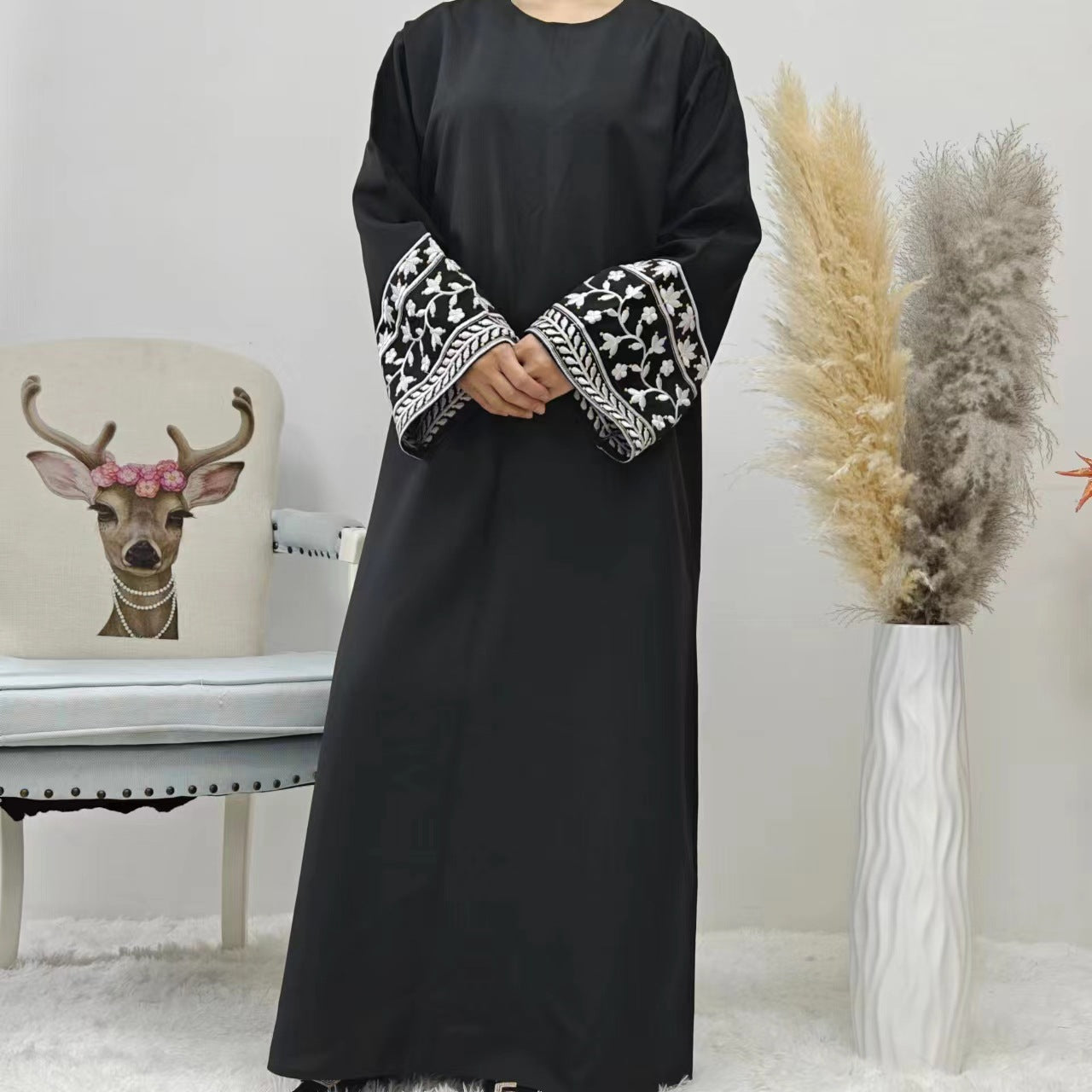 Modest Embroidered Abaya