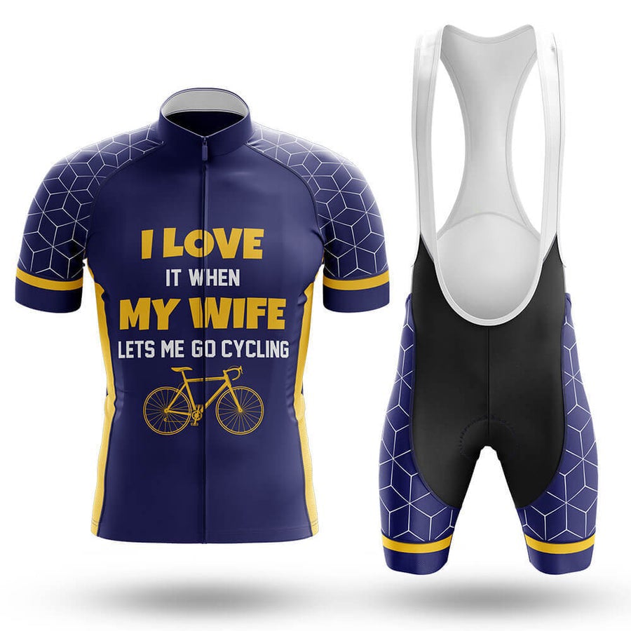 I Love It When My Wife Lets Me Go Cycling Men's Short Sleeve Cycling Kit