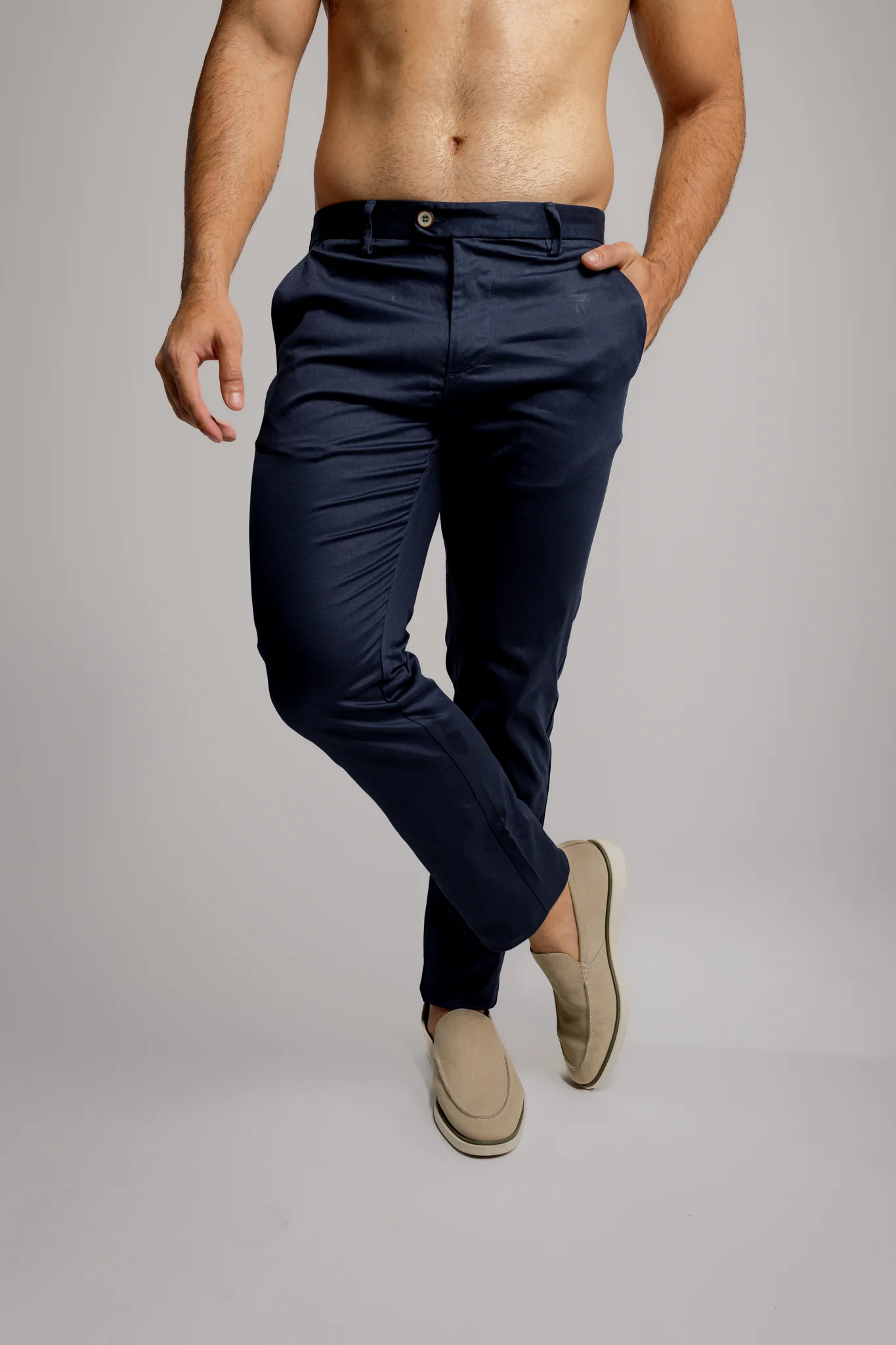 Calça Alfaiataria Slim Roma Azul Marinho