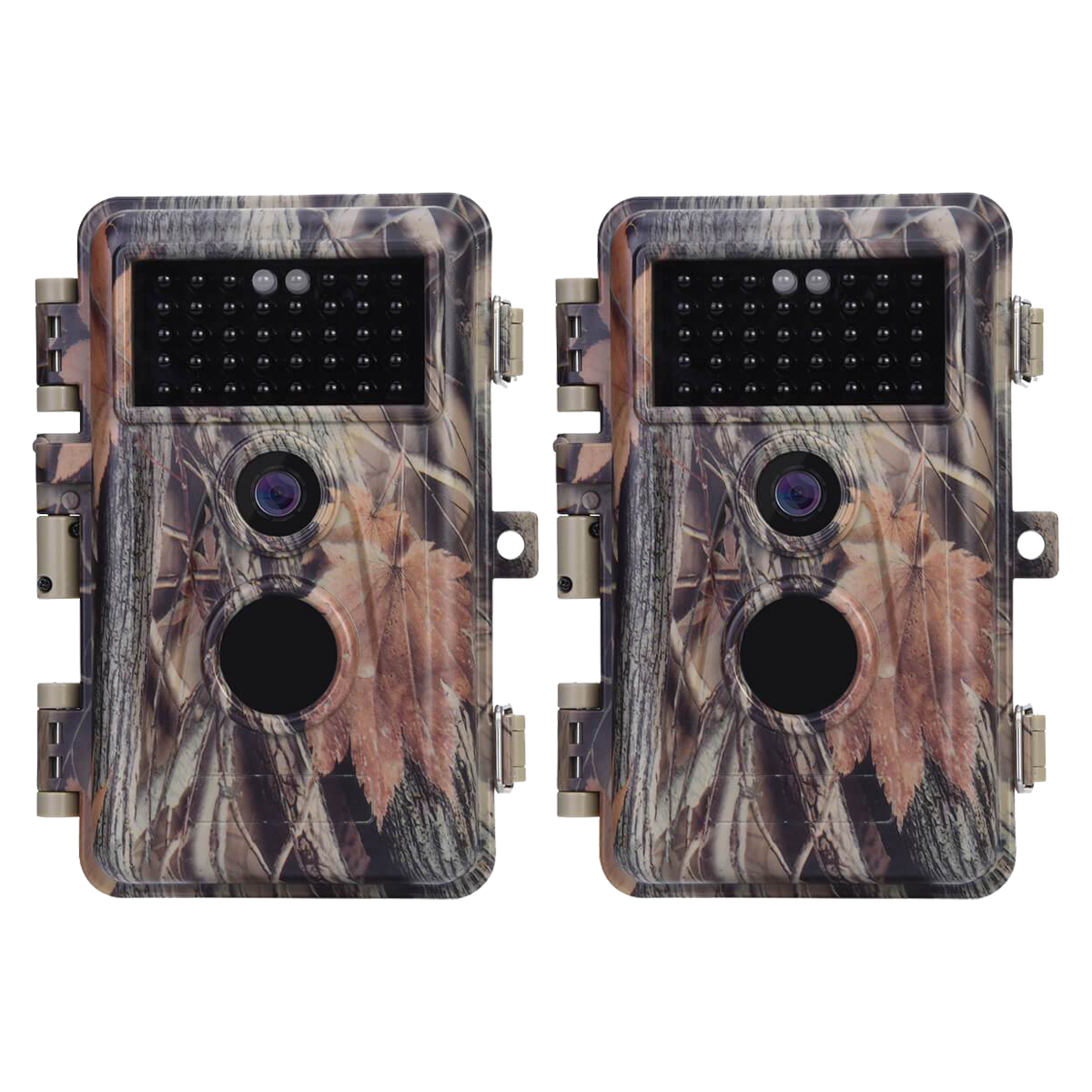 2-Pack No Glow Game Field Cams & Trail Deer Hunting Cameras 24MP 1296P Video Motion Activated Waterproof IP66 Night Vision | A252