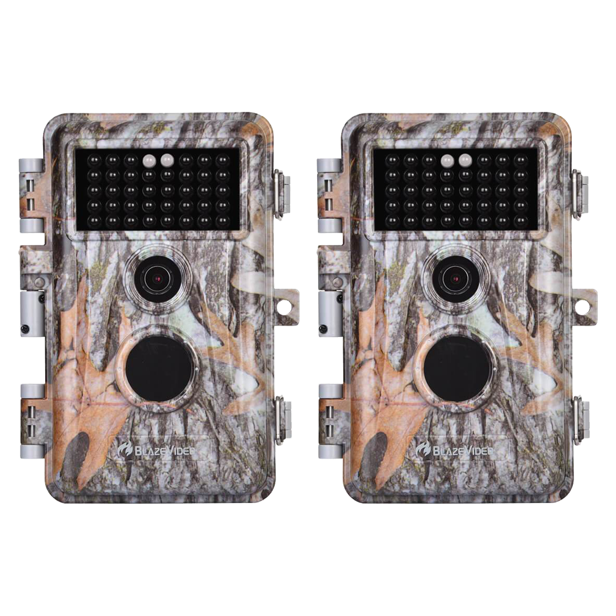 2-Pack Game Trail Cameras & Deer Cams for Animal Hunting 24MP 1296P HD Video with Night Vision Motion Activated Waterproof IP66