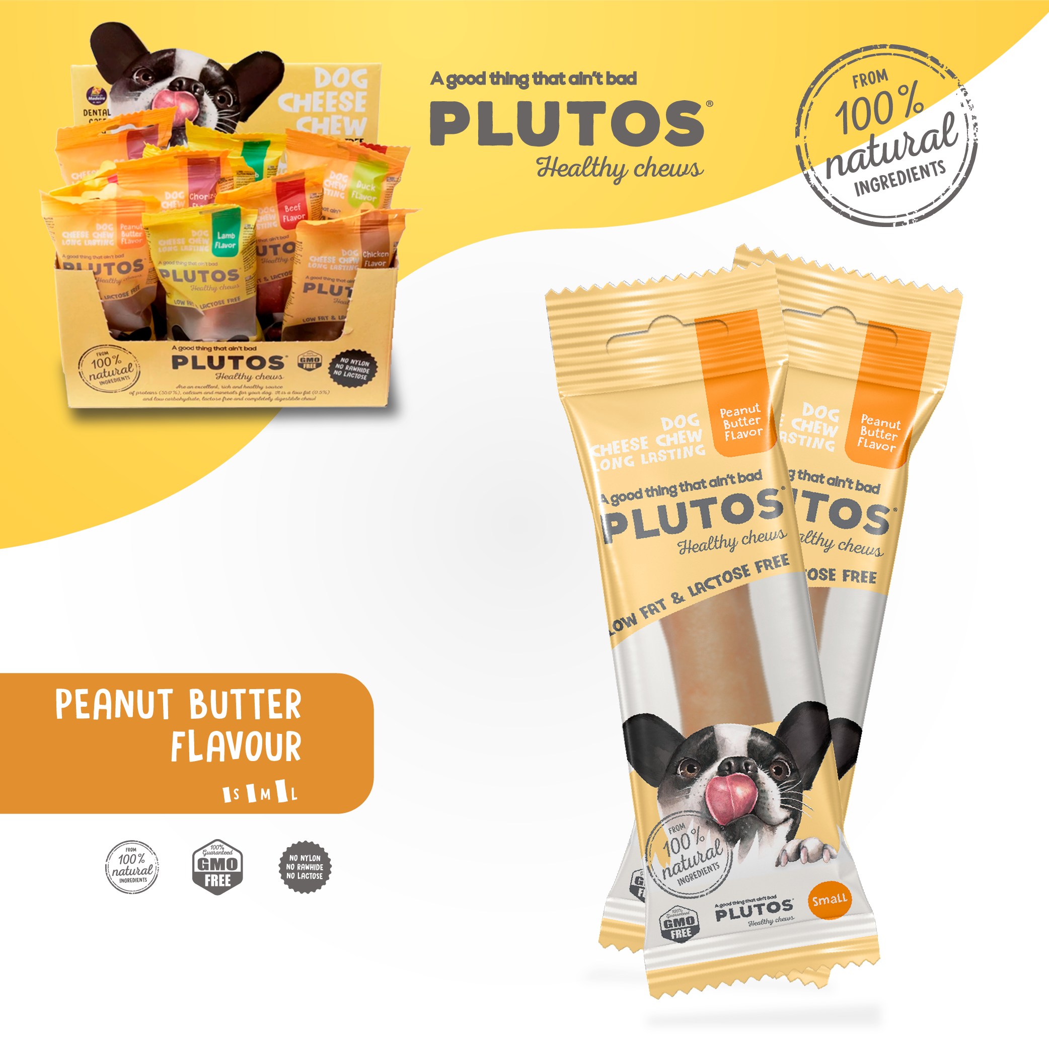 PLUTOS Cheese & Peanut Butter Chew | From 3 Units