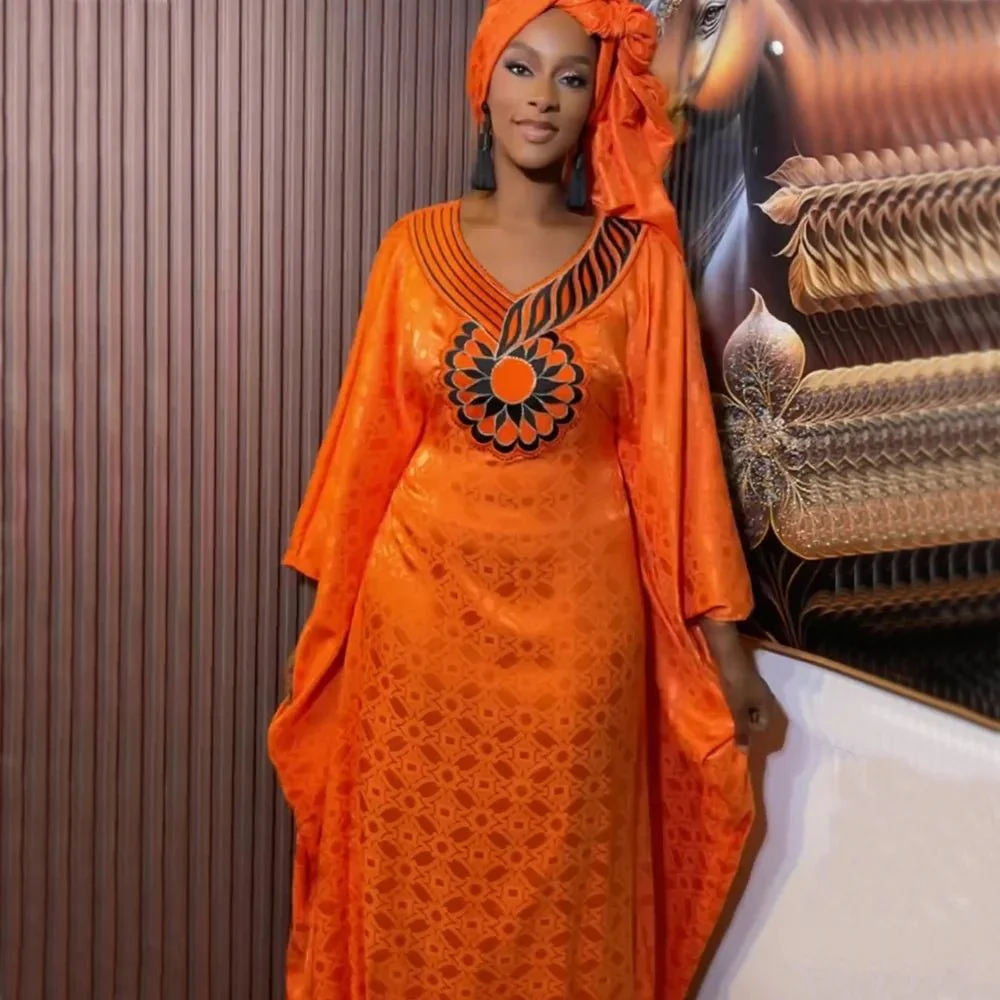 Traditional African Dashiki Ankara Gown for Women - Kaftan Abaya Maxi Dress