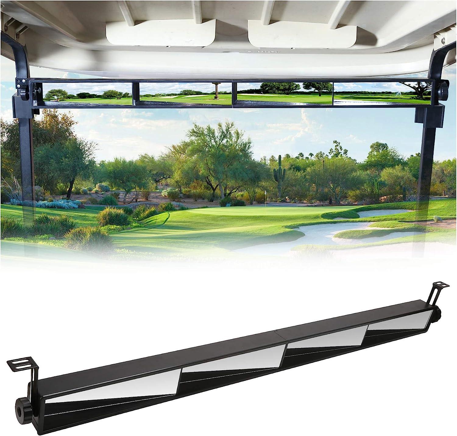 Universal Golf Cart 4 Panel & 5 Panel Rearview Mirror | Plate Mirror Kit - 10L0L