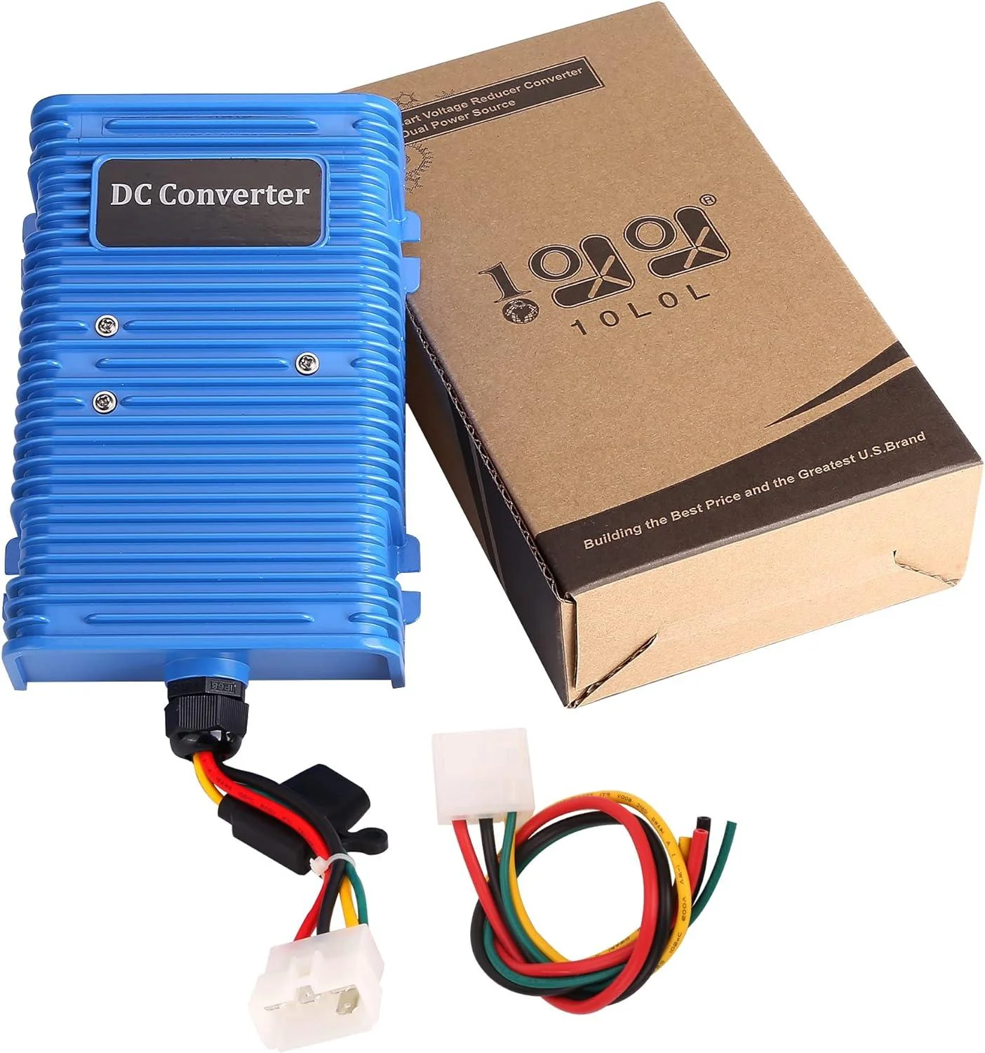 30A Voltage Reducer Converter 36V or 48V to 12V with Dual Power Source for Club Car EZGO 360 Watt