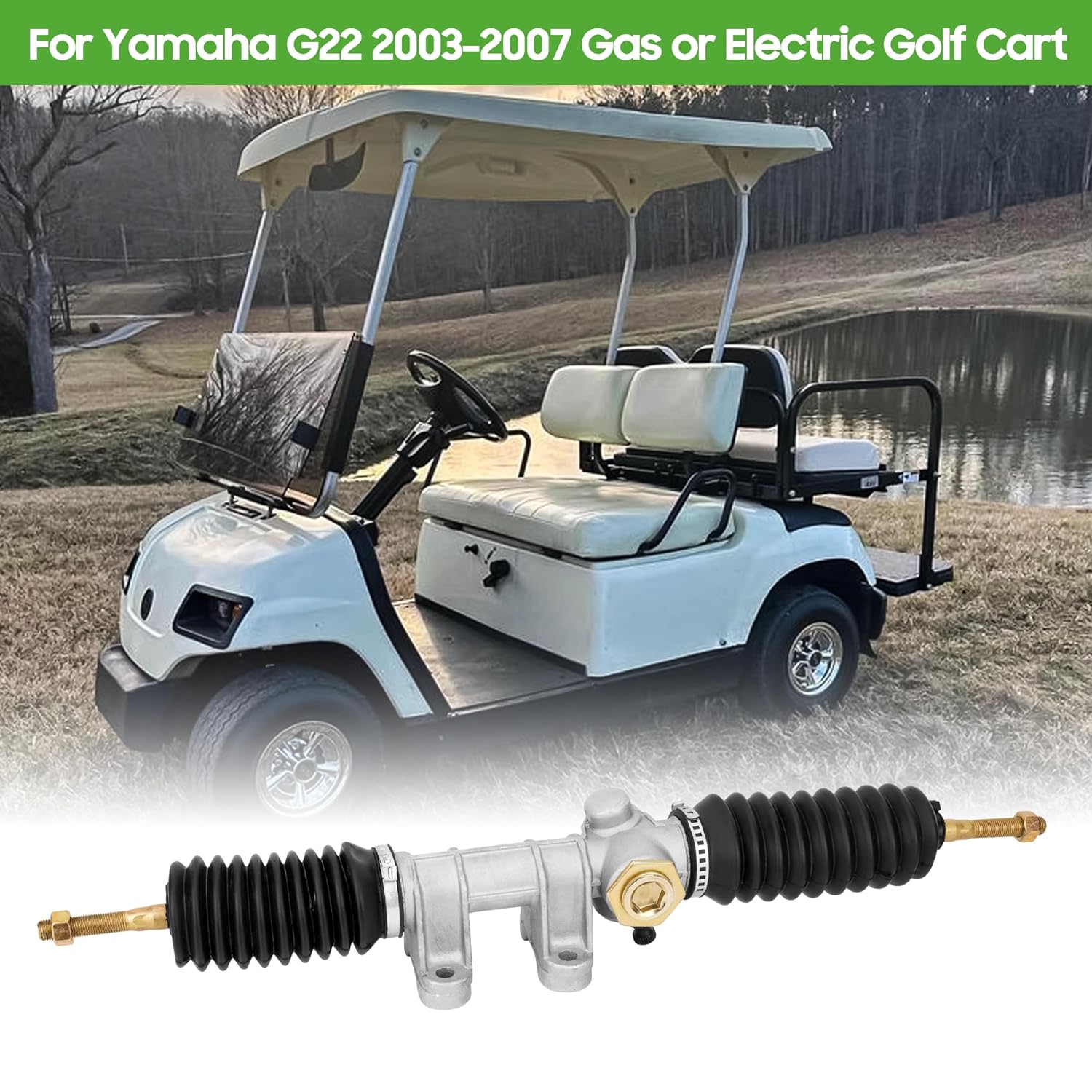 Golf Cart Steering Gear Box Assembly for Yamaha G22 2003-2007 G&E - 10L0L